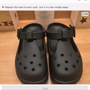 CROCS Classic Mary Jane Clog Black Size Women's 7